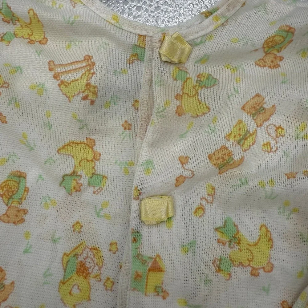 Baby‎ Girl Boy Vintage Carter's Layette Size Yellow Nursery Rhyme Sleep Gown